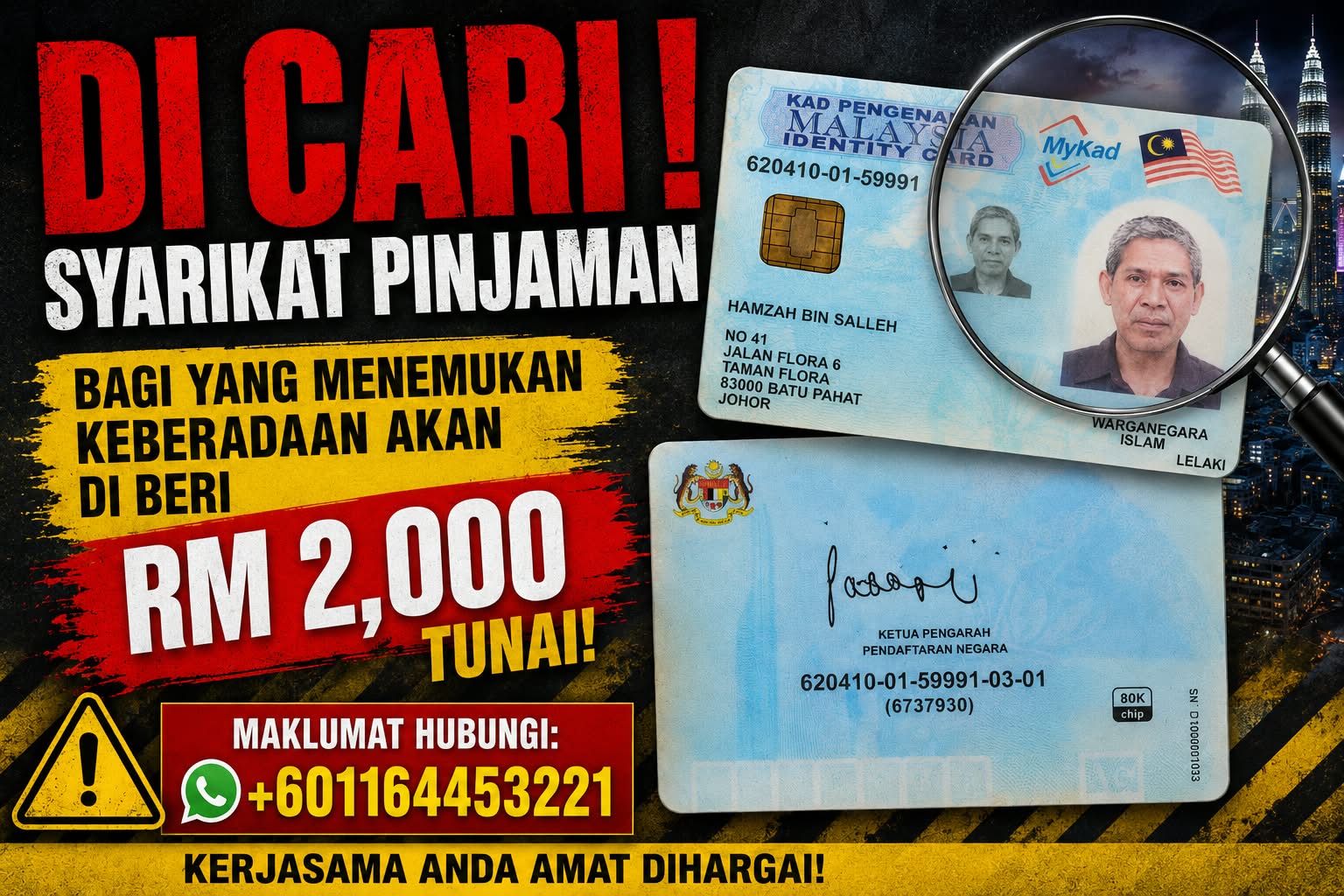 WARGA MALAYSIA DILAPORKAN BERHUBUNG PERTIKAIAN HUTANG DAN PELANGGARAN KESEPAKATAN